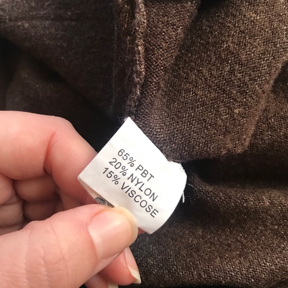 Mordenmiss XL Brown Turtleneck Sweater Textured Knit Dress Length - Picture 12 of 12